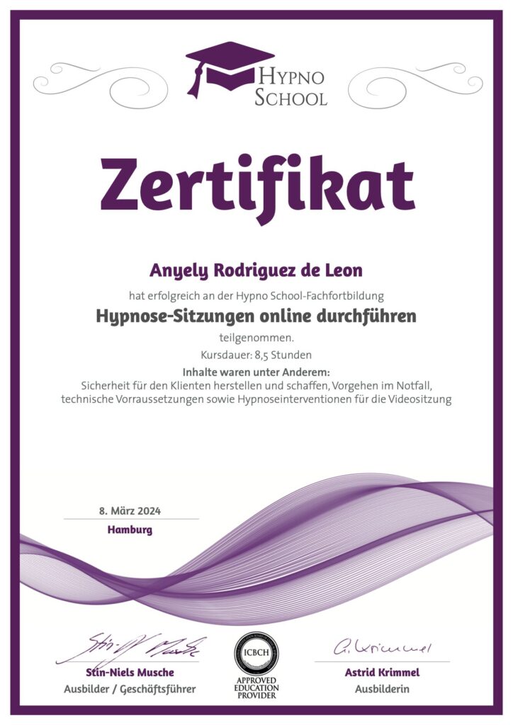Hypnose online durchführen Anyely